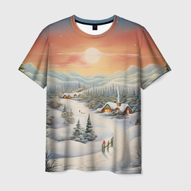 Мужская футболка 3D с принтом Праздничное  настроение в Курске, 100% полиэфир | прямой крой, круглый вырез горловины, длина до линии бедер | 
