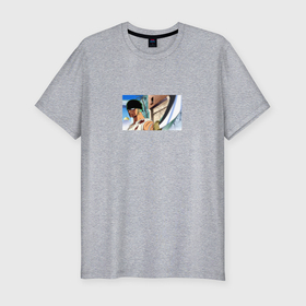 Мужская футболка хлопок Slim с принтом Roronoa Zoro Ван Пис в Курске, 92% хлопок, 8% лайкра | приталенный силуэт, круглый вырез ворота, длина до линии бедра, короткий рукав | 