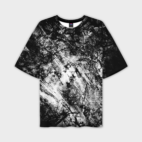 Мужская футболка oversize 3D с принтом Зимний лес узоры в Курске,  |  | Тематика изображения на принте: 