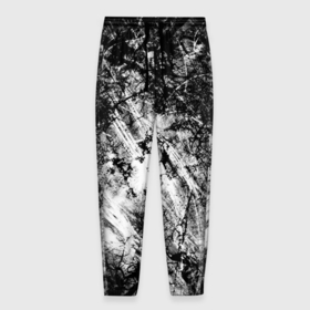 Мужские брюки 3D с принтом Зимний лес узоры , 100% полиэстер | манжеты по низу, эластичный пояс регулируется шнурком, по бокам два кармана без застежек, внутренняя часть кармана из мелкой сетки | 