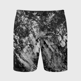 Мужские шорты спортивные с принтом Зимний лес узоры ,  |  | 