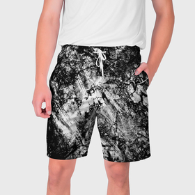 Мужские шорты 3D с принтом Зимний лес узоры ,  полиэстер 100% | прямой крой, два кармана без застежек по бокам. Мягкая трикотажная резинка на поясе, внутри которой широкие завязки. Длина чуть выше колен | 