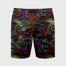 Мужские шорты спортивные с принтом Beach pattern в Курске,  |  | Тематика изображения на принте: 