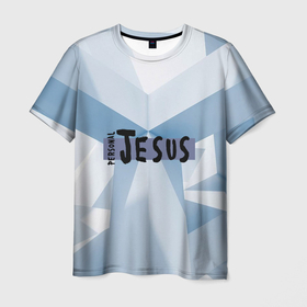 Мужская футболка 3D с принтом Personal Jesus by Depeche Mode в Санкт-Петербурге, 100% полиэфир | прямой крой, круглый вырез горловины, длина до линии бедер | 