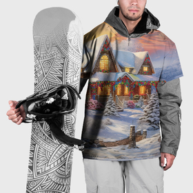 Накидка на куртку 3D с принтом Звездная полночь подарков в Тюмени, 100% полиэстер |  | 