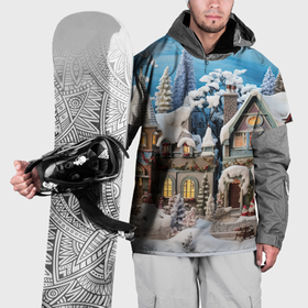 Накидка на куртку 3D с принтом Северное сияние торжества в Екатеринбурге, 100% полиэстер |  | 