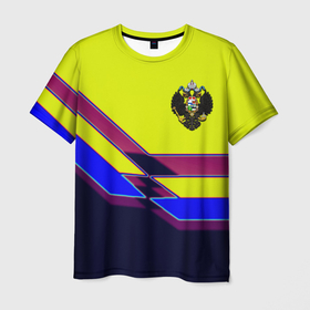 Мужская футболка 3D с принтом Российская империя герб в Белгороде, 100% полиэфир | прямой крой, круглый вырез горловины, длина до линии бедер | 
