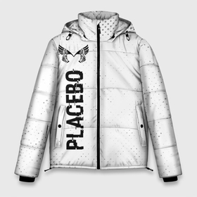 Мужская зимняя куртка 3D с принтом Placebo glitch на светлом фоне по вертикали в Санкт-Петербурге, верх — 100% полиэстер; подкладка — 100% полиэстер; утеплитель — 100% полиэстер | длина ниже бедра, свободный силуэт Оверсайз. Есть воротник-стойка, отстегивающийся капюшон и ветрозащитная планка. 

Боковые карманы с листочкой на кнопках и внутренний карман на молнии. | 