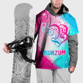 Накидка на куртку 3D с принтом Burzum neon gradient style в Санкт-Петербурге, 100% полиэстер |  | 
