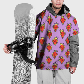 Накидка на куртку 3D с принтом Причудливые сердца в Тюмени, 100% полиэстер |  | 