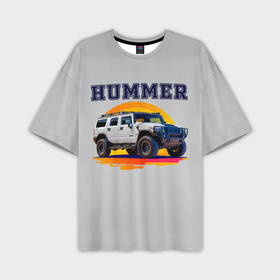 Мужская футболка oversize 3D с принтом Нейросеть   Hummer рисунок в Тюмени,  |  | 
