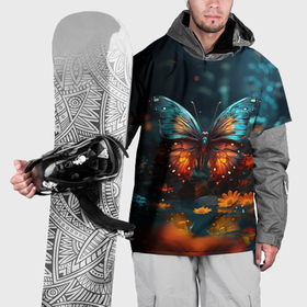 Накидка на куртку 3D с принтом Сказочная бабочка в Курске, 100% полиэстер |  | 