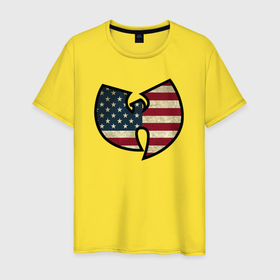 Мужская футболка хлопок с принтом Wu Tang USA , 100% хлопок | прямой крой, круглый вырез горловины, длина до линии бедер, слегка спущенное плечо. | Тематика изображения на принте: 