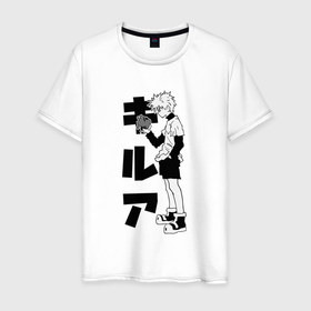 Мужская футболка хлопок с принтом Холодный Киллуа в Тюмени, 100% хлопок | прямой крой, круглый вырез горловины, длина до линии бедер, слегка спущенное плечо. | Тематика изображения на принте: 