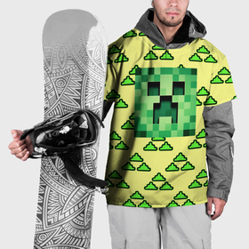Накидка на куртку 3D с принтом Minecraft creeper game в Тюмени, 100% полиэстер |  | Тематика изображения на принте: 