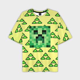 Мужская футболка oversize 3D с принтом Minecraft creeper game в Тюмени,  |  | 