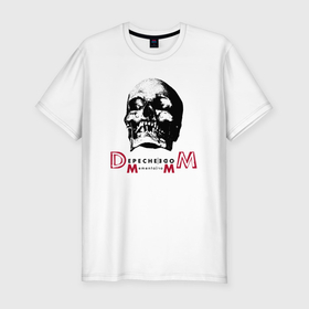 Мужская футболка хлопок Slim с принтом Depeche Mode   Memento Mori skulls в Новосибирске, 92% хлопок, 8% лайкра | приталенный силуэт, круглый вырез ворота, длина до линии бедра, короткий рукав | Тематика изображения на принте: 