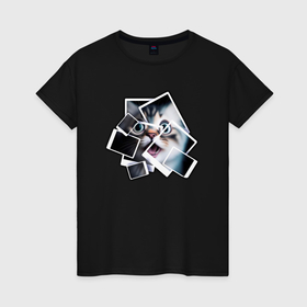 Женская футболка хлопок с принтом Прикольный кот фото в Екатеринбурге, 100% хлопок | прямой крой, круглый вырез горловины, длина до линии бедер, слегка спущенное плечо | 