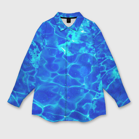 Мужская рубашка oversize 3D с принтом Чистая вода океаны ,  |  | 
