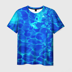 Мужская футболка 3D с принтом Чистая вода океаны , 100% полиэфир | прямой крой, круглый вырез горловины, длина до линии бедер | Тематика изображения на принте: 