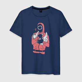 Светящаяся мужская футболка с принтом Страж и котик   Игра в кальмара в Тюмени,  |  | 