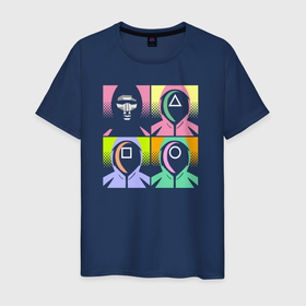 Светящаяся мужская футболка с принтом Игра в кальмара   Главный и стражи в Тюмени,  |  | 