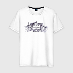 Мужская футболка хлопок с принтом Голова черепахи в Санкт-Петербурге, 100% хлопок | прямой крой, круглый вырез горловины, длина до линии бедер, слегка спущенное плечо. | 