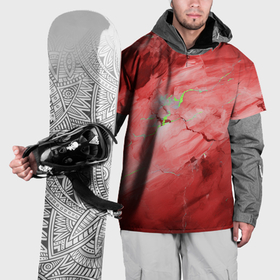 Накидка на куртку 3D с принтом Красный мрамор , 100% полиэстер |  | Тематика изображения на принте: 