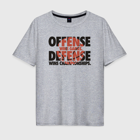 Мужская футболка хлопок Oversize с принтом Защита выигрывает чемпионаты в Белгороде, 100% хлопок | свободный крой, круглый ворот, “спинка” длиннее передней части | 