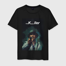 Мужская футболка хлопок с принтом Убийца the killer в Петрозаводске, 100% хлопок | прямой крой, круглый вырез горловины, длина до линии бедер, слегка спущенное плечо. | 
