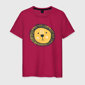 Мужская футболка хлопок с принтом Мой храбрый Лев в Петрозаводске, 100% хлопок | прямой крой, круглый вырез горловины, длина до линии бедер, слегка спущенное плечо. | 