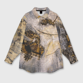 Мужская рубашка oversize 3D с принтом Текстура пня сосны в Санкт-Петербурге,  |  | Тематика изображения на принте: 