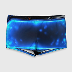 Мужские купальные плавки 3D с принтом Синий неоновый  экран в Петрозаводске, Полиэстер 85%, Спандекс 15% |  | Тематика изображения на принте: 