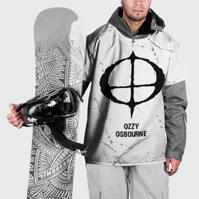 Накидка на куртку 3D с принтом Ozzy Osbourne glitch на светлом фоне , 100% полиэстер |  | 