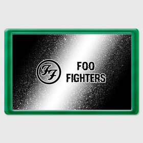 Магнит 45*70 с принтом Foo Fighters glitch на светлом фоне по горизонтали в Курске, Пластик | Размер: 78*52 мм; Размер печати: 70*45 | Тематика изображения на принте: 