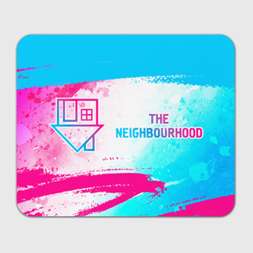 Прямоугольный коврик для мышки с принтом The Neighbourhood neon gradient style по горизонтали в Екатеринбурге, натуральный каучук | размер 230 х 185 мм; запечатка лицевой стороны | 