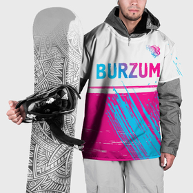 Накидка на куртку 3D с принтом Burzum neon gradient style посередине в Белгороде, 100% полиэстер |  | Тематика изображения на принте: 