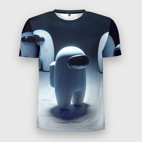 Мужская футболка 3D Slim с принтом Among us   fantasy   ai art в Кировске, 100% полиэстер с улучшенными характеристиками | приталенный силуэт, круглая горловина, широкие плечи, сужается к линии бедра | 