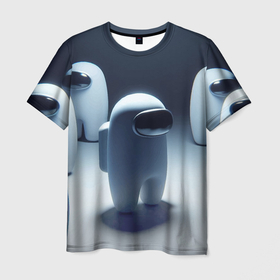 Мужская футболка 3D с принтом Among us   fantasy   ai art в Курске, 100% полиэфир | прямой крой, круглый вырез горловины, длина до линии бедер | 