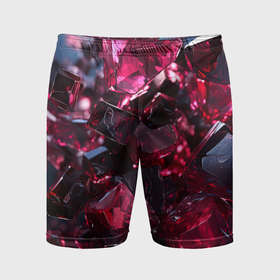 Мужские шорты спортивные с принтом Плиты в стиле абстракционизм в Курске,  |  | Тематика изображения на принте: 
