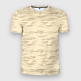 Мужская футболка 3D Slim с принтом Пастельный тигр , 100% полиэстер с улучшенными характеристиками | приталенный силуэт, круглая горловина, широкие плечи, сужается к линии бедра | 