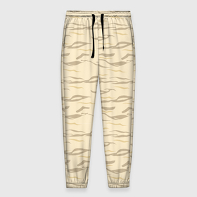 Мужские брюки 3D с принтом Пастельный тигр , 100% полиэстер | манжеты по низу, эластичный пояс регулируется шнурком, по бокам два кармана без застежек, внутренняя часть кармана из мелкой сетки | 