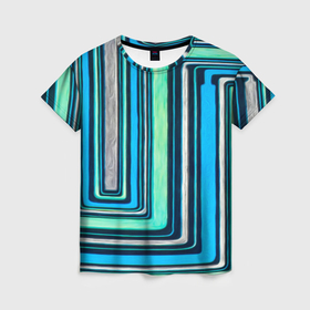 Женская футболка 3D с принтом Лабиринт в Петрозаводске, 100% полиэфир ( синтетическое хлопкоподобное полотно) | прямой крой, круглый вырез горловины, длина до линии бедер | 