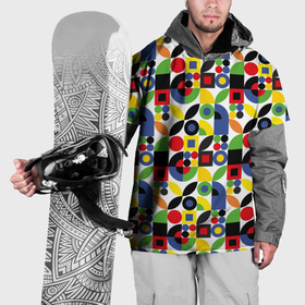 Накидка на куртку 3D с принтом Паттерн из геометрических фигур в Новосибирске, 100% полиэстер |  | 