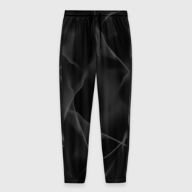 Мужские брюки 3D с принтом Серый дым и ночь , 100% полиэстер | манжеты по низу, эластичный пояс регулируется шнурком, по бокам два кармана без застежек, внутренняя часть кармана из мелкой сетки | 