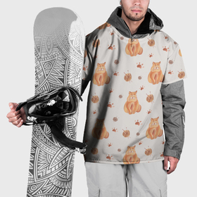 Накидка на куртку 3D с принтом Паттерн   пухлый кот в Кировске, 100% полиэстер |  | 