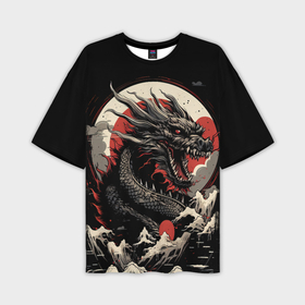 Мужская футболка oversize 3D с принтом Дракон вечности символ года в Екатеринбурге,  |  | Тематика изображения на принте: 