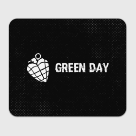 Прямоугольный коврик для мышки с принтом Green Day glitch на темном фоне по горизонтали в Санкт-Петербурге, натуральный каучук | размер 230 х 185 мм; запечатка лицевой стороны | 
