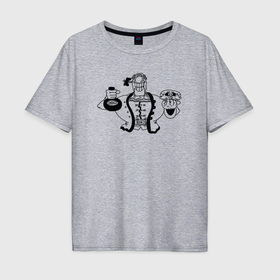 Мужская футболка хлопок Oversize с принтом Доктор Ливси весёлый , 100% хлопок | свободный крой, круглый ворот, “спинка” длиннее передней части | Тематика изображения на принте: 
