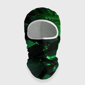 Балаклава 3D с принтом Зеленые плитки в Екатеринбурге, 100% полиэстер, ткань с особыми свойствами — Activecool | плотность 150–180 г/м2; хорошо тянется, но при этом сохраняет форму. Закрывает шею, вокруг отверстия для глаз кайма. Единый размер | 